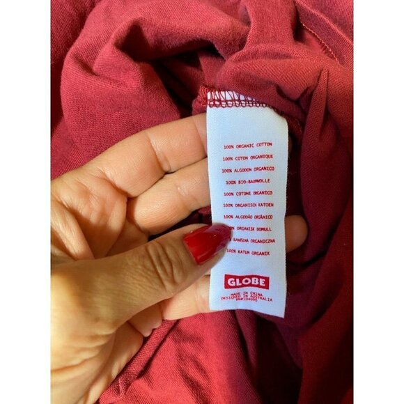 GLOBE "Every damn day" top Mens long sleeve tshirt rhubarb - Picture 7 of 7